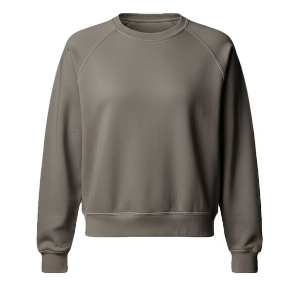 Women's Garment-Dyed Mid-Length Crewneck Sweatshirt Thumbnail