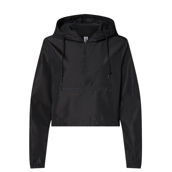 Women's Lightweight Quarter-Zip Pullover Crop Windbreaker Thumbnail