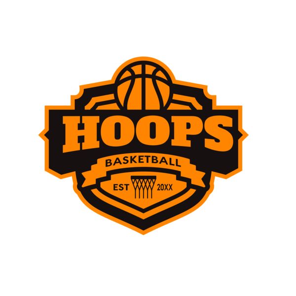 Hoops Basketball logo template 04 Thumbnail