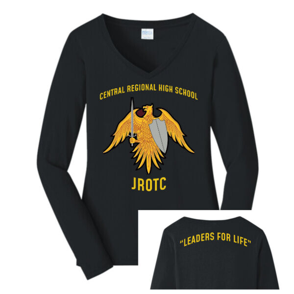 "Leaders for Life" - Ladies Long Sleeve Fan Favorite V Neck Tee Thumbnail