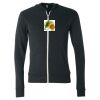 Unisex Triblend Lightweight Full-Zip Hooded Long Sleeve Tee Thumbnail