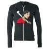 Unisex Triblend Lightweight Full-Zip Hooded Long Sleeve Tee Thumbnail