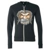 Unisex Triblend Lightweight Full-Zip Hooded Long Sleeve Tee Thumbnail