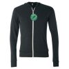 Unisex Triblend Lightweight Full-Zip Hooded Long Sleeve Tee Thumbnail