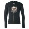 Unisex Triblend Lightweight Full-Zip Hooded Long Sleeve Tee Thumbnail