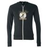 Unisex Triblend Lightweight Full-Zip Hooded Long Sleeve Tee Thumbnail