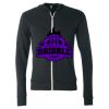 Unisex Triblend Lightweight Full-Zip Hooded Long Sleeve Tee Thumbnail