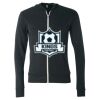 Unisex Triblend Lightweight Full-Zip Hooded Long Sleeve Tee Thumbnail