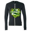 Unisex Triblend Lightweight Full-Zip Hooded Long Sleeve Tee Thumbnail