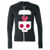 Unisex Triblend Lightweight Full-Zip Hooded Long Sleeve Tee Thumbnail