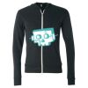 Unisex Triblend Lightweight Full-Zip Hooded Long Sleeve Tee Thumbnail
