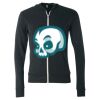 Unisex Triblend Lightweight Full-Zip Hooded Long Sleeve Tee Thumbnail