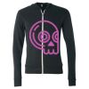 Unisex Triblend Lightweight Full-Zip Hooded Long Sleeve Tee Thumbnail