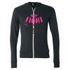 Unisex Triblend Lightweight Full-Zip Hooded Long Sleeve Tee Thumbnail