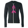 Unisex Triblend Lightweight Full-Zip Hooded Long Sleeve Tee Thumbnail