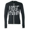 Unisex Triblend Lightweight Full-Zip Hooded Long Sleeve Tee Thumbnail