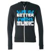 Unisex Triblend Lightweight Full-Zip Hooded Long Sleeve Tee Thumbnail