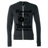 Unisex Triblend Lightweight Full-Zip Hooded Long Sleeve Tee Thumbnail