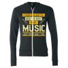 Unisex Triblend Lightweight Full-Zip Hooded Long Sleeve Tee Thumbnail