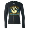 Unisex Triblend Lightweight Full-Zip Hooded Long Sleeve Tee Thumbnail