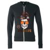 Unisex Triblend Lightweight Full-Zip Hooded Long Sleeve Tee Thumbnail