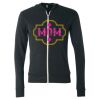 Unisex Triblend Lightweight Full-Zip Hooded Long Sleeve Tee Thumbnail