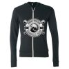 Unisex Triblend Lightweight Full-Zip Hooded Long Sleeve Tee Thumbnail