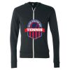 Unisex Triblend Lightweight Full-Zip Hooded Long Sleeve Tee Thumbnail