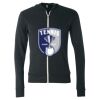 Unisex Triblend Lightweight Full-Zip Hooded Long Sleeve Tee Thumbnail