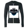 Unisex Triblend Lightweight Full-Zip Hooded Long Sleeve Tee Thumbnail