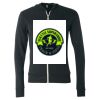 Unisex Triblend Lightweight Full-Zip Hooded Long Sleeve Tee Thumbnail