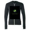 Unisex Triblend Lightweight Full-Zip Hooded Long Sleeve Tee Thumbnail