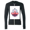 Unisex Triblend Lightweight Full-Zip Hooded Long Sleeve Tee Thumbnail