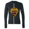 Unisex Triblend Lightweight Full-Zip Hooded Long Sleeve Tee Thumbnail