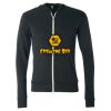 Unisex Triblend Lightweight Full-Zip Hooded Long Sleeve Tee Thumbnail