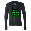 Unisex Triblend Lightweight Full-Zip Hooded Long Sleeve Tee Thumbnail