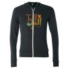 Unisex Triblend Lightweight Full-Zip Hooded Long Sleeve Tee Thumbnail