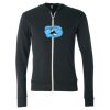 Unisex Triblend Lightweight Full-Zip Hooded Long Sleeve Tee Thumbnail