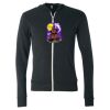 Unisex Triblend Lightweight Full-Zip Hooded Long Sleeve Tee Thumbnail