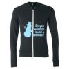 Unisex Triblend Lightweight Full-Zip Hooded Long Sleeve Tee Thumbnail