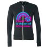 Unisex Triblend Lightweight Full-Zip Hooded Long Sleeve Tee Thumbnail