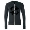 Unisex Triblend Lightweight Full-Zip Hooded Long Sleeve Tee Thumbnail