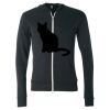 Unisex Triblend Lightweight Full-Zip Hooded Long Sleeve Tee Thumbnail