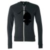 Unisex Triblend Lightweight Full-Zip Hooded Long Sleeve Tee Thumbnail
