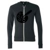 Unisex Triblend Lightweight Full-Zip Hooded Long Sleeve Tee Thumbnail