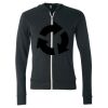 Unisex Triblend Lightweight Full-Zip Hooded Long Sleeve Tee Thumbnail