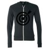 Unisex Triblend Lightweight Full-Zip Hooded Long Sleeve Tee Thumbnail