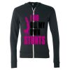 Unisex Triblend Lightweight Full-Zip Hooded Long Sleeve Tee Thumbnail